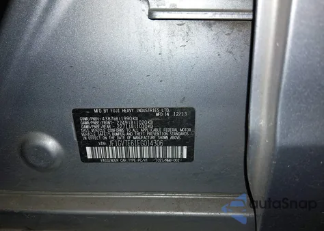 2014 Subaru Impreza Wrx z USA, uszkodzony, nr VIN JF1GV7E61EG014306